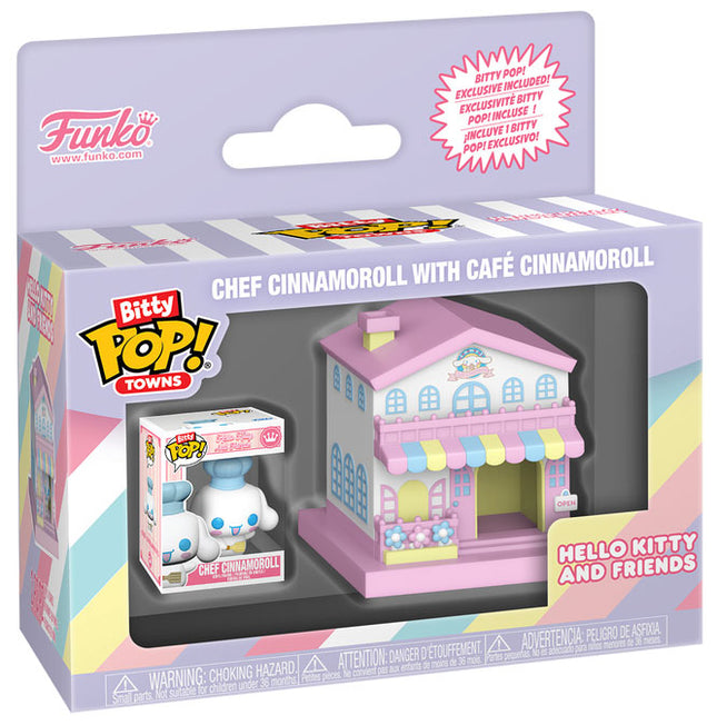 FUNKO BITTY POP Towns Hello Kitty Chef Cinnamoroll and Cafe